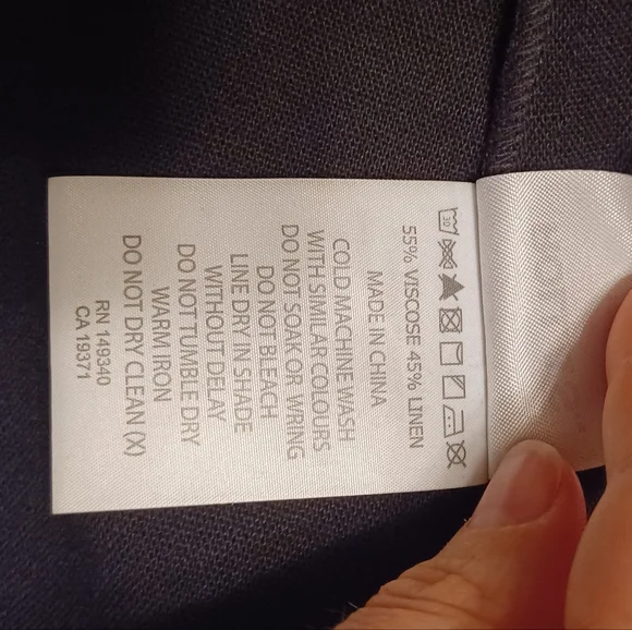 Rolla's Eve Linen dress black button front midi XS - Picture 9 of 10